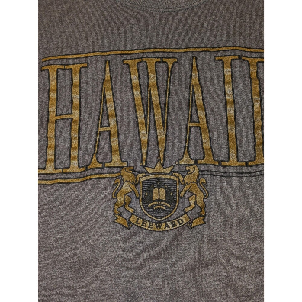Vintage University of Hawaii Leeward Sweatshirt Jansport Gray College L USA Made - Picture 7 of 9